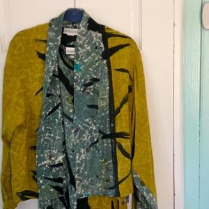 Beppa Silkscreen Maxi Dress with Silkscreen Kimono Jacket Medium